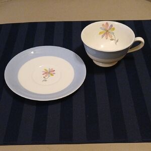 Steubenville Footed Cup and Saucer Set